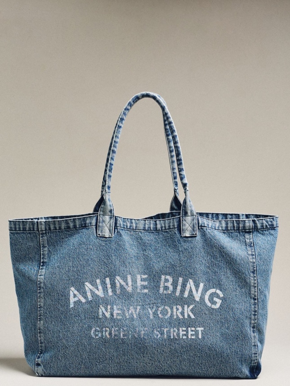 Brand new Anine Bing Blue Leo Denim Tote Bag